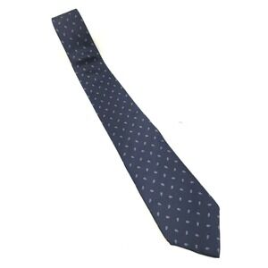 YSL Yves Saint Laurent Necktie 100% Silk Blue Paisley Neckwear Tie